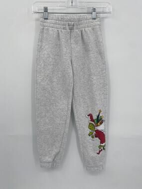 The Grinch Gray Fleece Jogger Pants Sweatpants Sweats Small